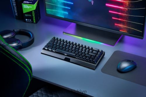 tuş takımı Razer blackwidow v3 mini hyperspeed - phantom edition - sarı anahtar - bize siyah 44RV464