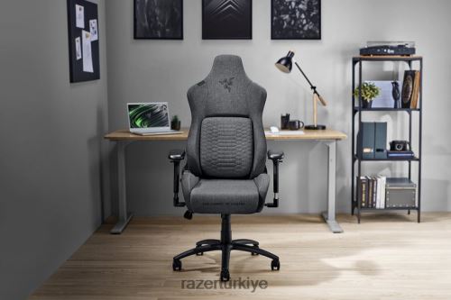 oyun koltuğu Razer iskur - koyu gri kumaş tek renk 44RV4137