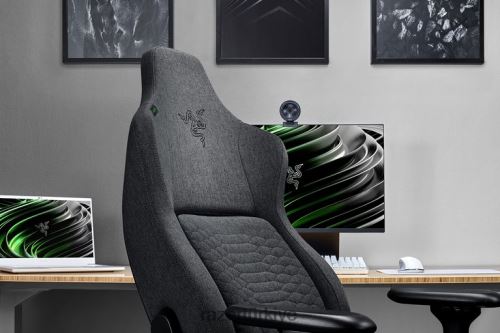 oyun koltuğu Razer iskur - koyu gri kumaş tek renk 44RV4137